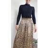Saténova sukňa s leopardím zvieracím vzorom saténova  Sukňa namieru