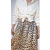 Saténova sukňa s leopardím zvieracím vzorom saténova  Sukňa namieru