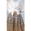 Saténova sukňa s leopardím zvieracím vzorom saténova  Sukňa namieru