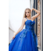 avalon kralovsky modre spolecenske saty objemna princeznovska sukne tylova zivutek s krajkou uzka raminka 3