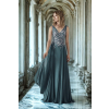 dlouhe spolecenske saty tyrkysove sifonova sukne zivutek s kvetinami z koralku nicole milano
