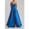 spolecenske saty kralovsky modre satenove dlouhe tenka raminka vihaan kolekce vera wang 1