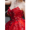 spolecenske maturitni saty cervene objemna tylova sukne zivutek bez raminek s krajkou 2