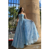 svetle modre trpytive spolecenske plesove maturitni saty rozparek zdobena sukne korzet bez raminek 2