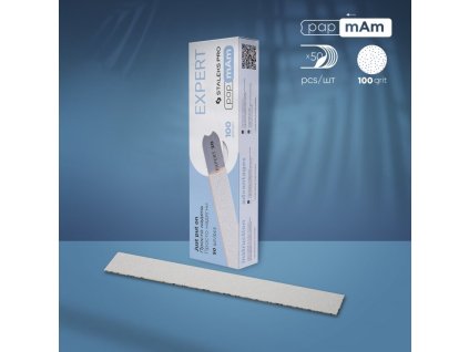 Bílé jednorázové pilníky papMam rovný 22-100w (50 ks)
