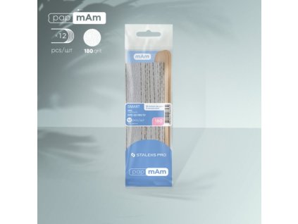 Jednorázové pilníky papmAm zrnitosti 180 (10 ks) a dřevěné podložky (2 ks) SMART 22