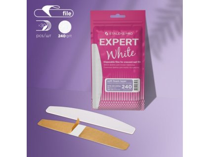 Jednorázové bílé pilníky EXPERT DFE-40-240 SOFT BASE (30 ks)