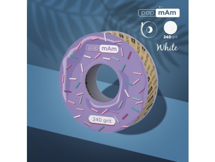 Bílá jednorázová brusná páska papmAm EXPERT (bez pouzdra)- 240