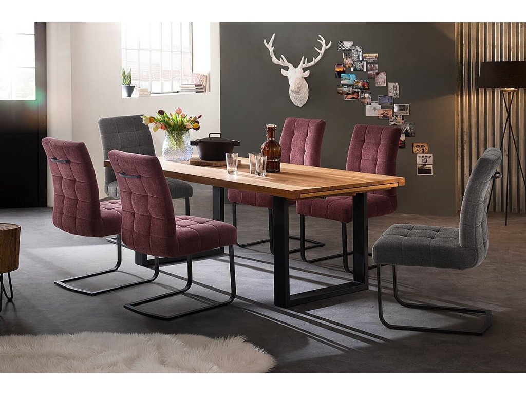Jedálenský rozkladací stôl Dayton dub divoký antracit - Glamour Design 1