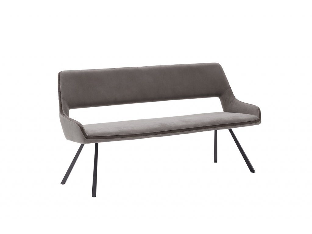 Jídelní lavice Bayonne - vintage tmavosiva/sivý pasek 175 / 63 / 90 cm - Cappuccino;Tmave šeda