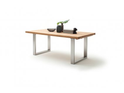 Jedálenský rozkladací stôl Dayton dub divoký nerez - Glamour Design 3