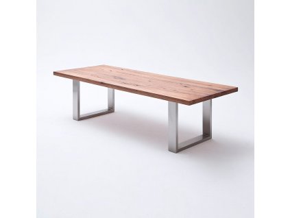 Jedálenský stôl Castello dub bassano nerez - Glamour Design 2