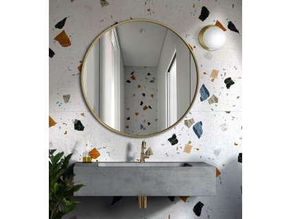 Zrkadlo Scandi slim gold - Glamour Design 4