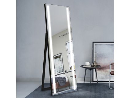 Moderné zrcadlo - Norber LED Black - Černa - Obdélníkové