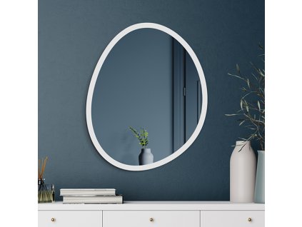 Moderné zrcadlo - Valiant White - b%C3%ADla - Atypické