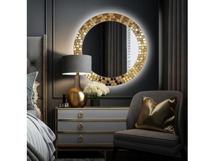 Osvětlené zrcadlo Aurea Gold GieraDesign