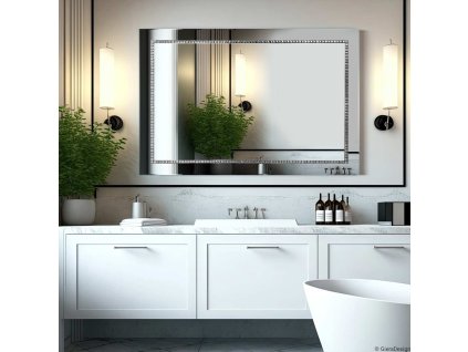 Grafitové zrcadlo Bracelet SQ je elegantní a decentní ozdobou moderní koupelny.