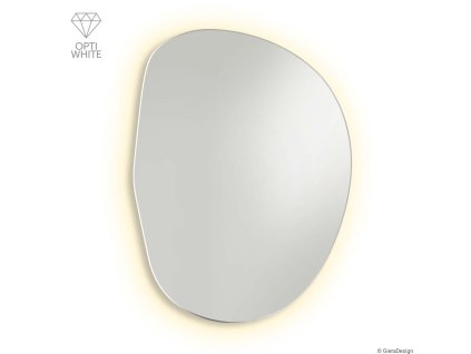Osvětlené nepravidelné koupelnové zrcadlo Plama č.2. GieraMirrors
