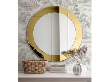 Zrkadlo Lady Gold - Zlatá - Okrúhle