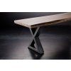 Jedálenská lavica Calabria podnož X antracit - Glamour Design 1