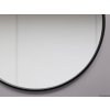 Lustro Scandi Slim czarne okragle lazienkowe, zblizenie na rame, GieraDesign