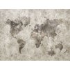 Grunge World Map (Funkcia Vinyl on textured non-woven fabric concrete)
