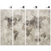 Grunge World Map (Funkcia Vinyl on textured non-woven fabric linen)