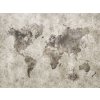 Grunge World Map (Funkcia Vinyl on textured non-woven fabric concrete)