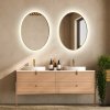 Zrcadlo Scandi Slim Owal Gold LED
