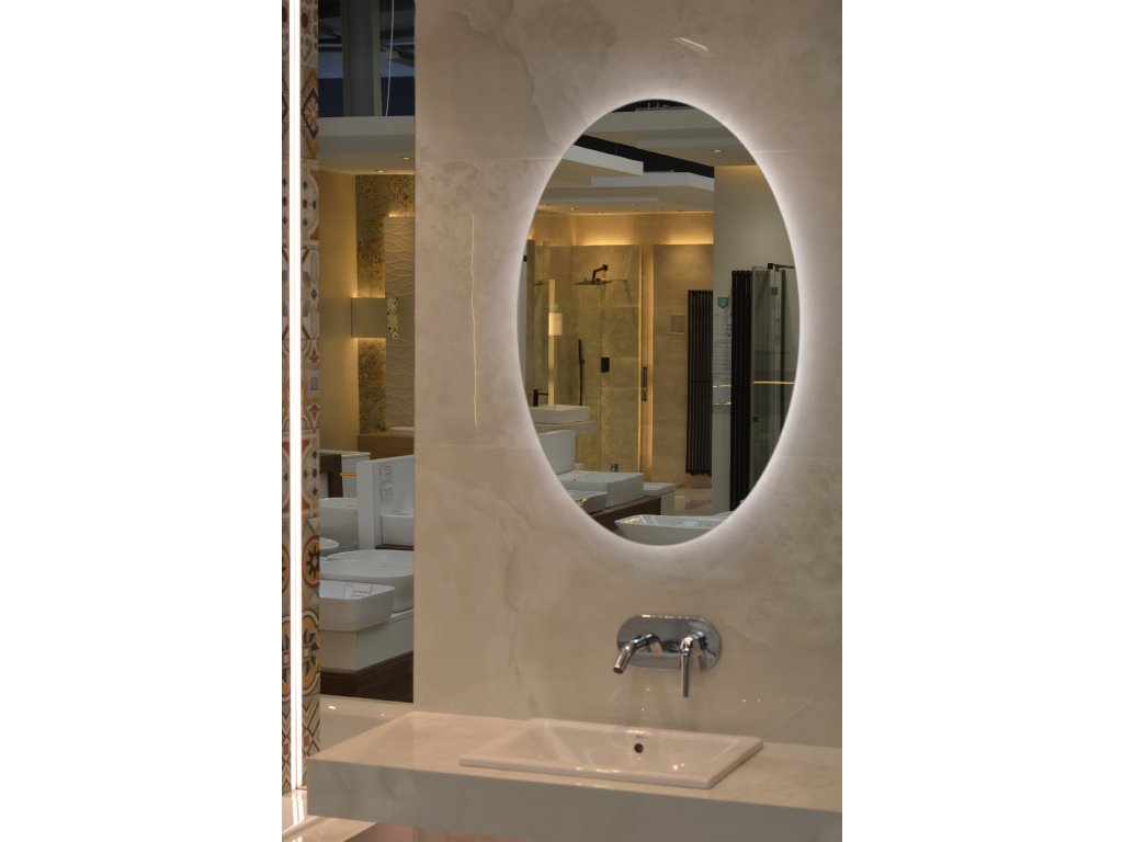 Zrkadlo Puro Oval LED Rozmer zrkadla: 45 x 65 cm