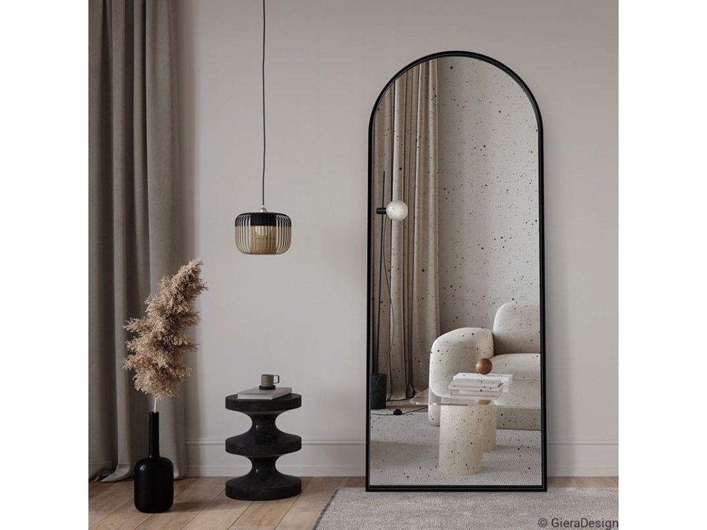 Zrkadlo Portal Vintage black stojace - Čierna