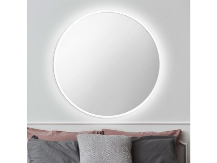 Zrkadlo do kúpelne s LED - Nordic White LED - Biela - Okrúhle