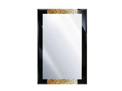 Zrkadlo Attika Gold - Čierna;Zlatá - Obdĺžnikové