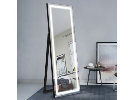 Moderné zrkadlo - Hedera LED Black - Čierna - Obdĺžnikové