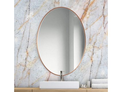 Zrkadlo Scandi Slim Owal Copper - Medená - Oválne