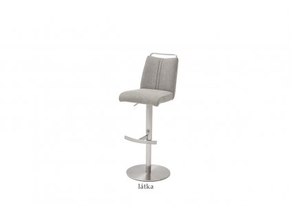Barová stolička Giulia A - optika nubukovej kože svetlosivá - Antracit;Hnedá;Sivá