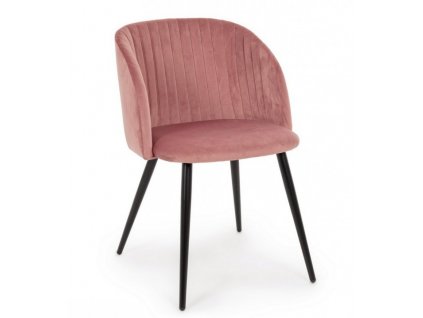Jedálenská stolička Queen blush - ružová zamat