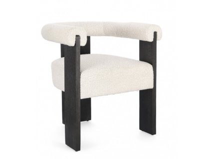 Jedálenská stolička Agape čierna/krémová