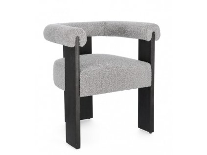 Jedálenská stolička Agape čierno/sivá