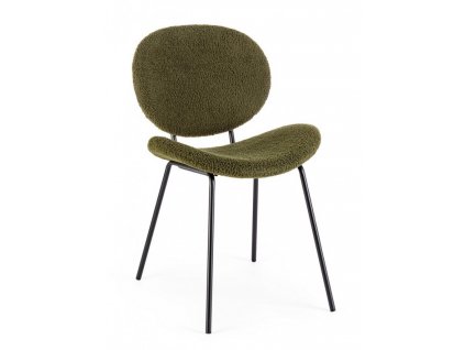 Jedálenská stolička Maddie - zelená bouclé