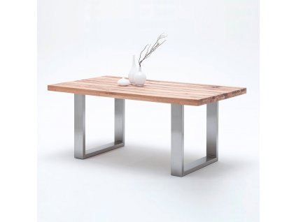 Jedálenský stôl Castello dub divoký nerez - Hnedá- Glamourdesign 2