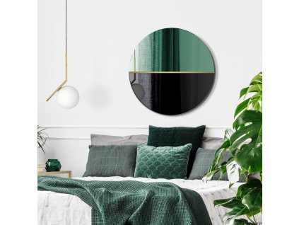 Zrkadlo Demi Green - Zelená - Okrúhle