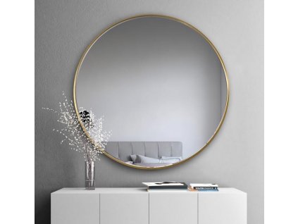 Zrkadlo Scandi Slim Gold - Zlatá - Okrúhle