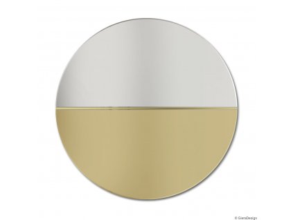 Zrkadlo Demi Gold Mirror - Zlatá;Číra - Okrúhle