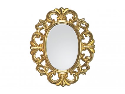 Zrkadlo Leonelle G 66 x 80 cm - Zlatá - Oválne