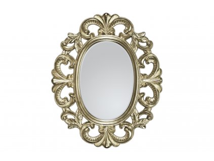 Zrkadlo Leonelle S 66 x 80 cm - Strieborná - Oválne