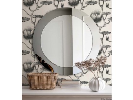 Zrkadlo Lady Graphite - Grafit - Okrúhle