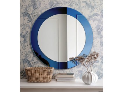 Zrkadlo Lady Blue - Modrá - Okrúhle