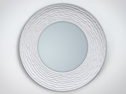 Zrkadlo Amice W 100 x 100 cm - Biela - Okrúhle
