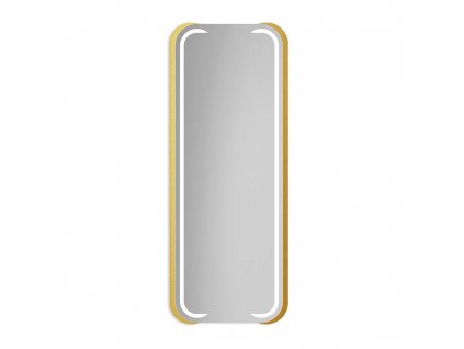 Zrkadlo do kúpelne s LED - Mezos Gold LED - Zlatá - Obdĺžnikové